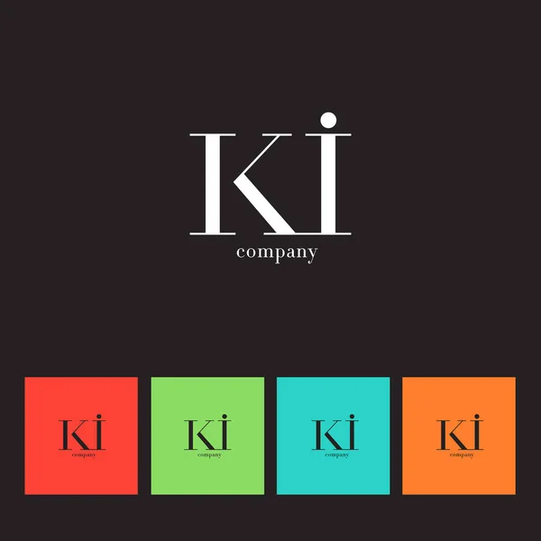 K & I Letter Logo — Stock Vector