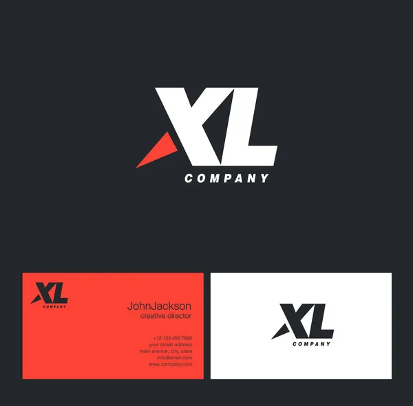 X & L Letter Logo – stockvektor