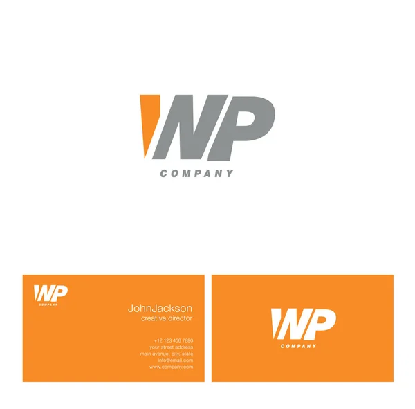 W & P Letter Logo — Stock Vector