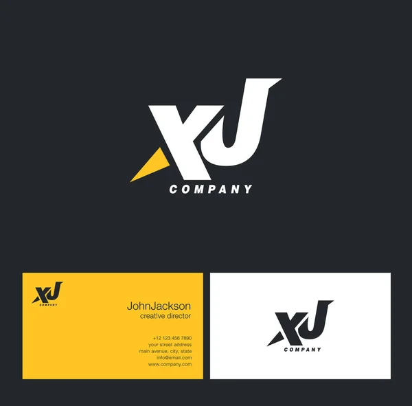 X & J Letter Logo — Stock Vector