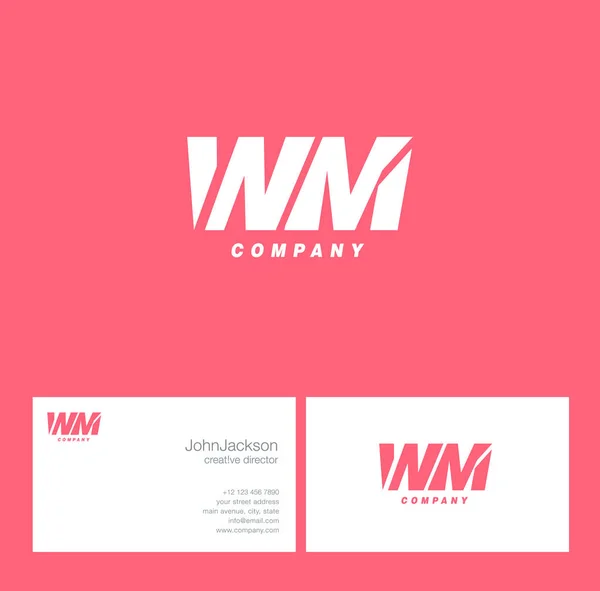 W & M Letter Logo — Stock Vector