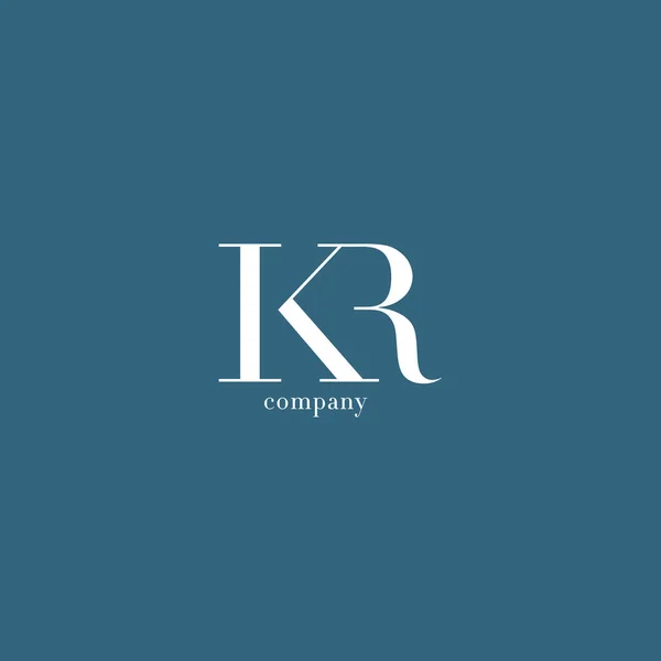 K & R logotipo da carta — Vetor de Stock