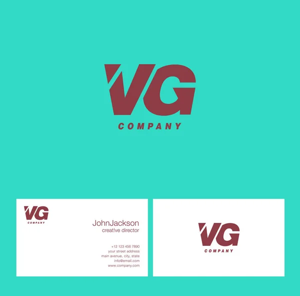 Logo lettre V & G — Image vectorielle