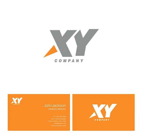 X & Y brev logotyp — Stock vektor