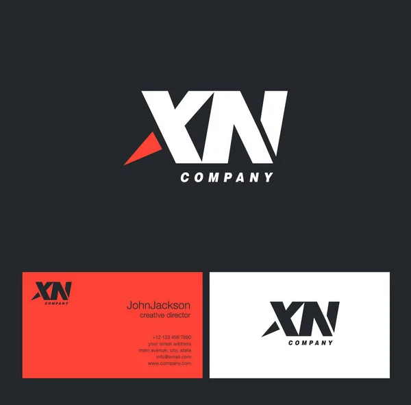 X & N brev logotyp — Stock vektor