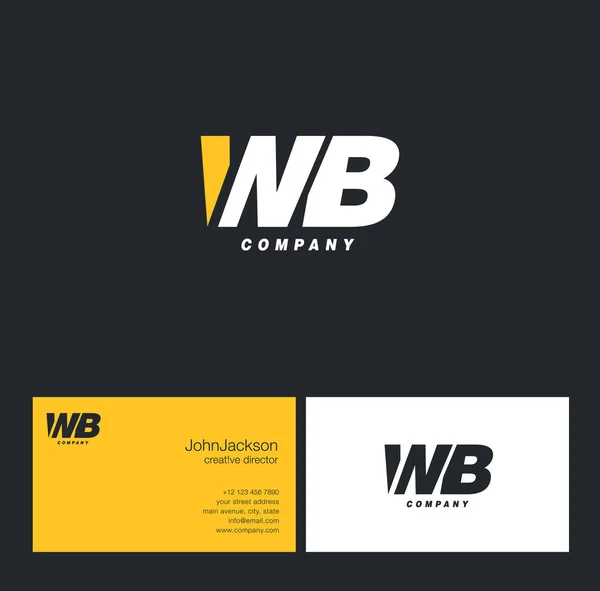 Logotipo de letra W & B — Archivo Imágenes Vectoriales