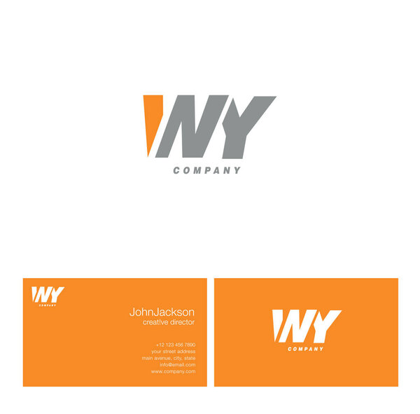 Логотип буквы W & Y
   