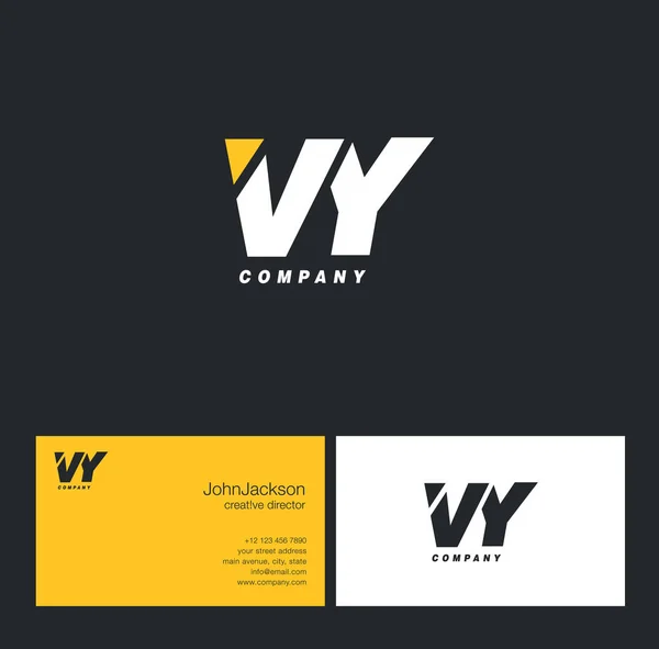 Logotipo de la carta V & Y — Vector de stock