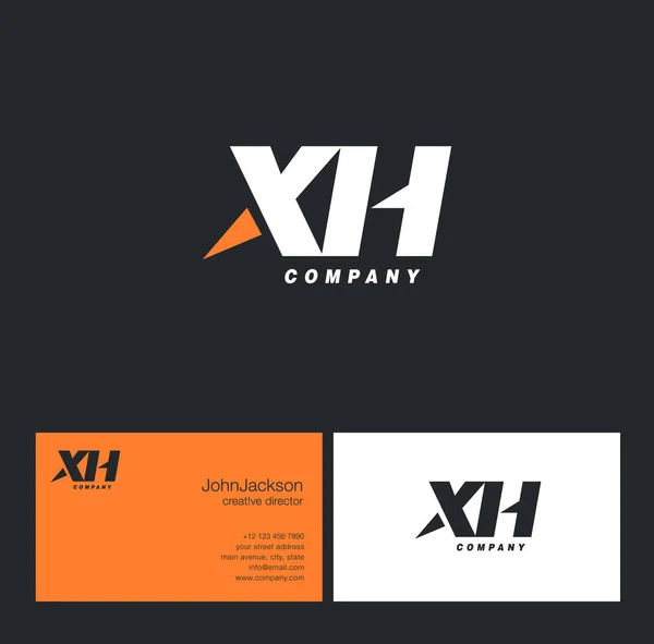 X & H Letter Logo — Stock Vector
