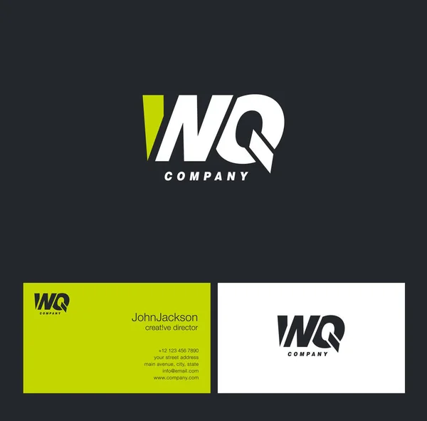 W & Q logotipo da carta —  Vetores de Stock