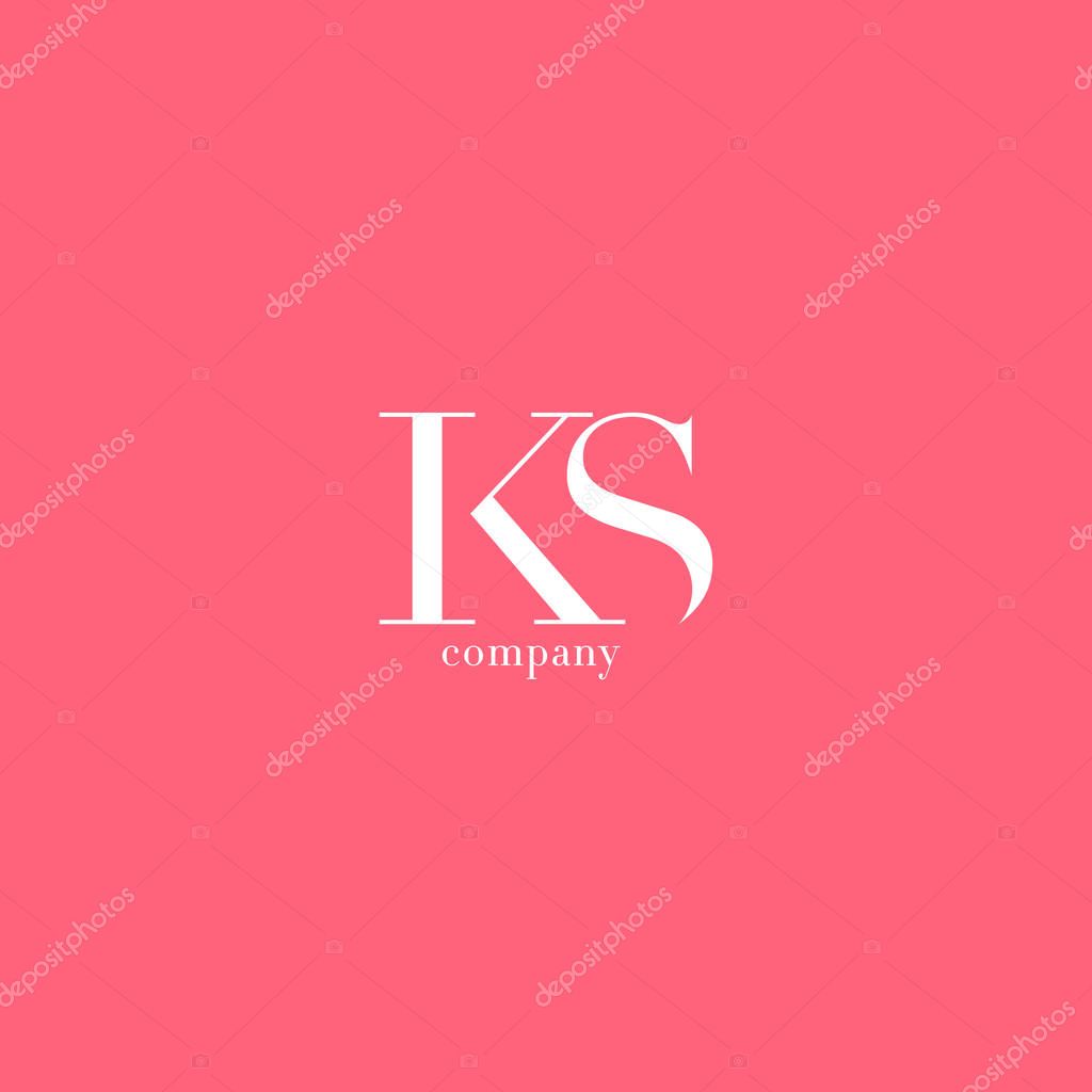 K & S Letter Logo,  Business Card Template Vector illustration