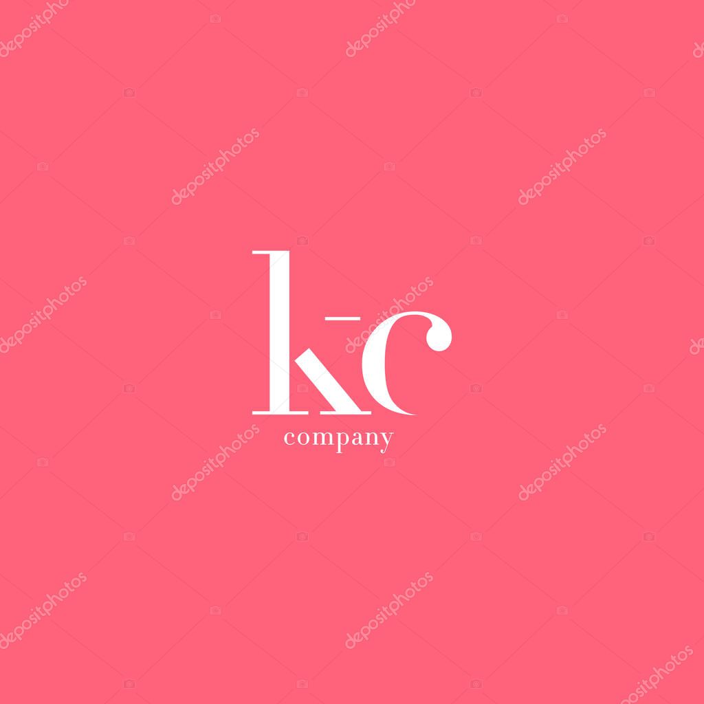 K & C Letter Logo,  Business Card Template Vector illustration