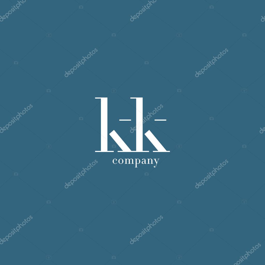 K & K Letter Logo,  Business Card Template Vector illustration