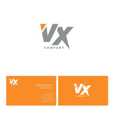 V ve X harfi Logo   