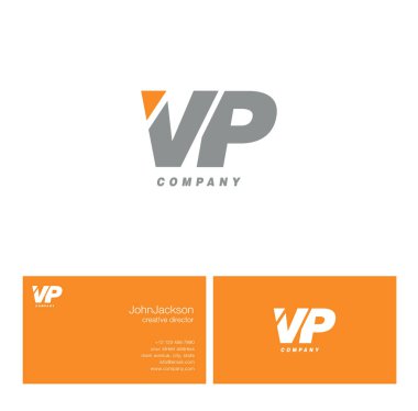 V ve P harfi Logo   