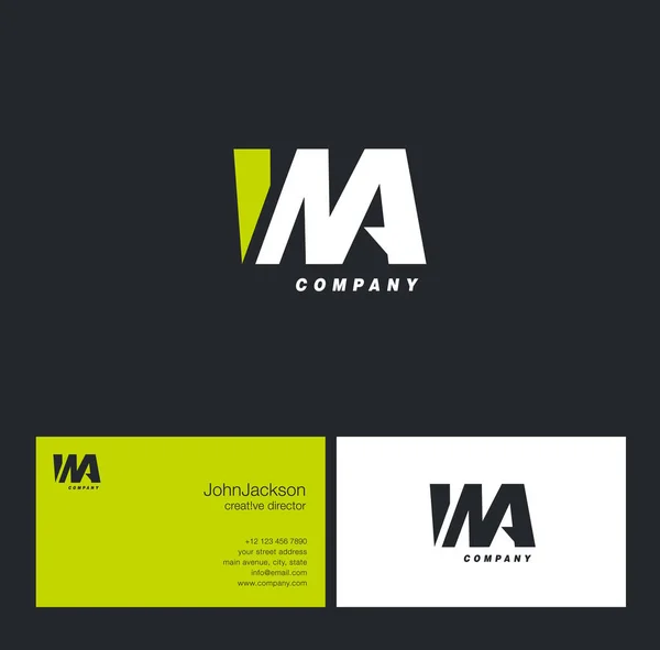 W & A levél logó — Stock Vector