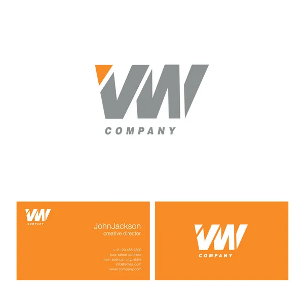 V & W Letter Logo — Stock Vector