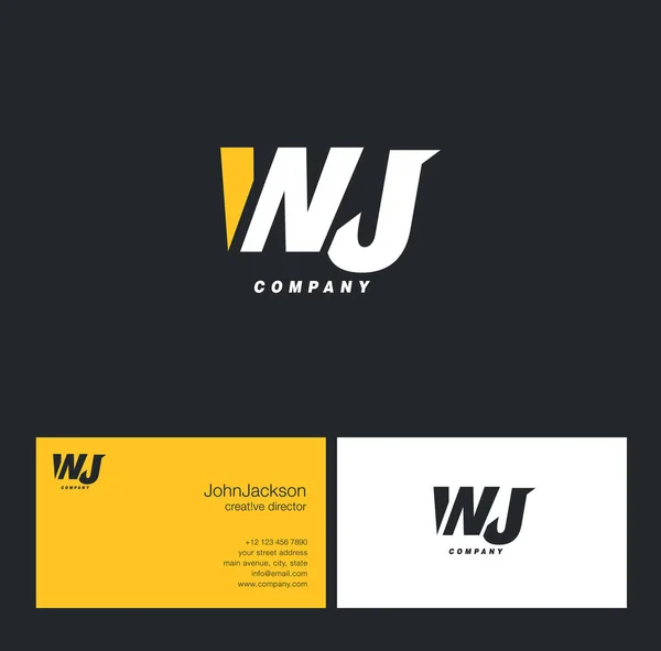 W & j Buchstabe Logo — Stockvektor