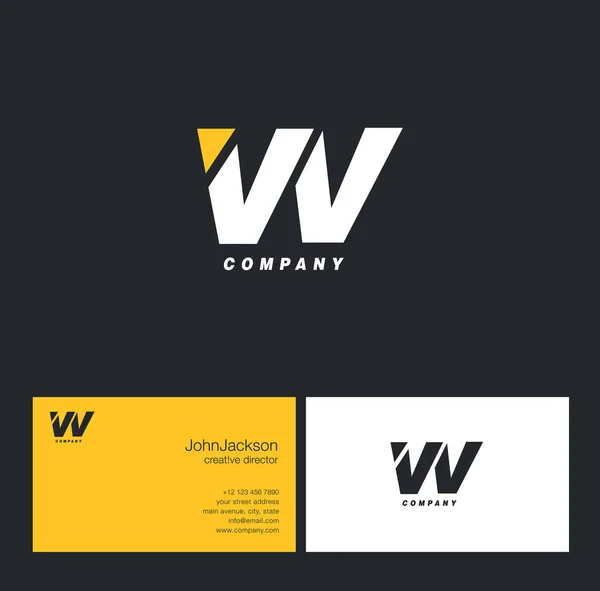 Logotipo de carta V & V — Vector de stock