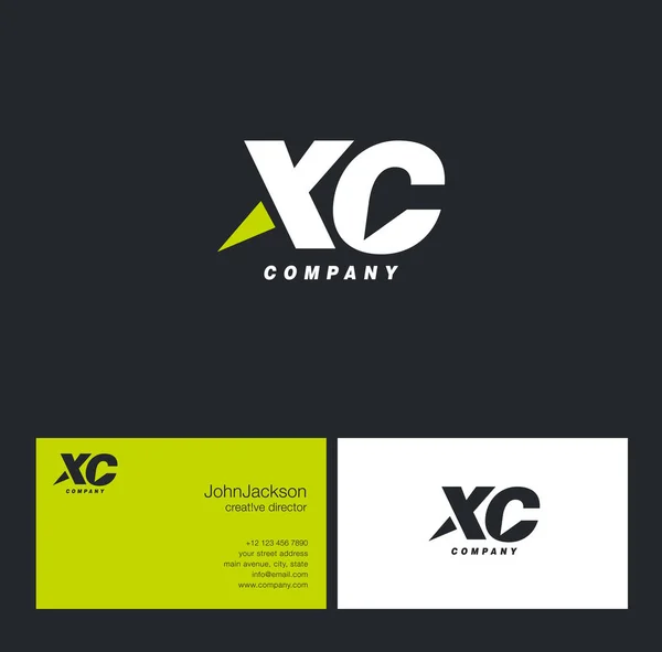 X & C brev logotyp — Stock vektor