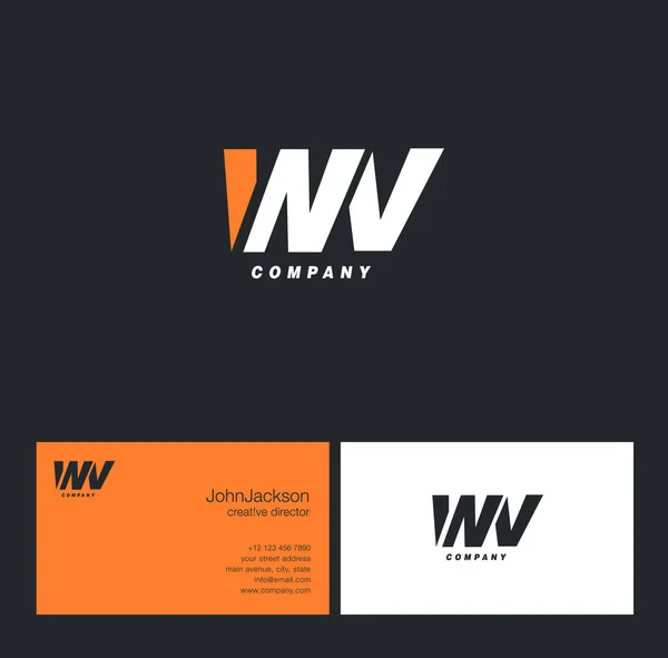 W & V Letter Logo — Stock Vector