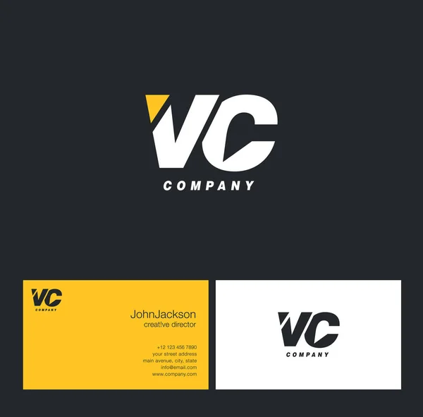 V & C logotipo da carta — Vetor de Stock