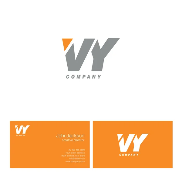 Logotipo de la carta V & Y — Vector de stock