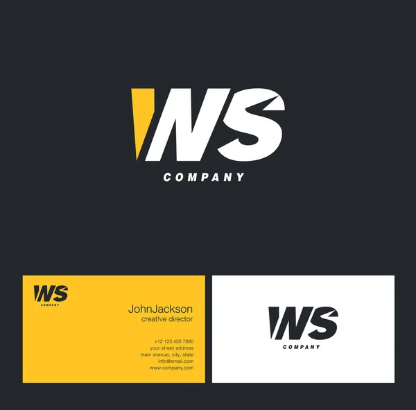 W & S Letter Logo — Stock Vector