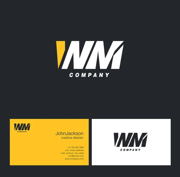 W & M brev logotyp — Stock vektor