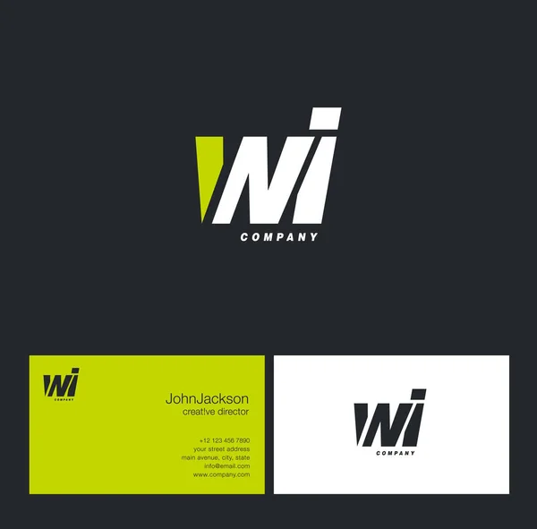 W & μου γράμμα λογότυπο — Διανυσματικό Αρχείο