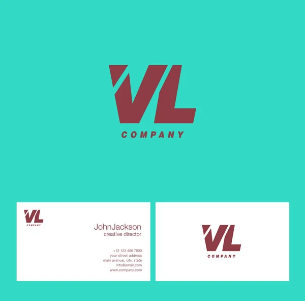 Logotipo de letra V & L — Vector de stock