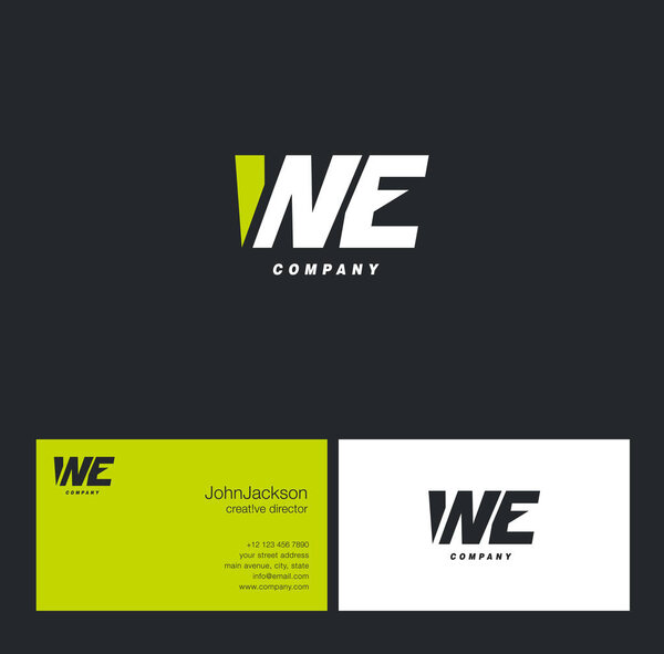 Логотип буквы W & E
   