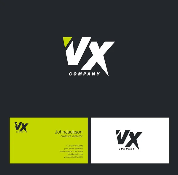 V & X Letter Logo — Stock Vector