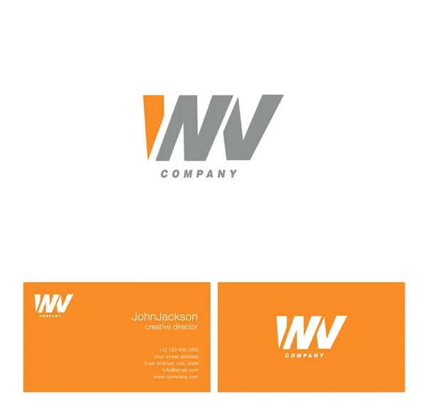 W ・ V 文字ロゴ — ストックベクタ