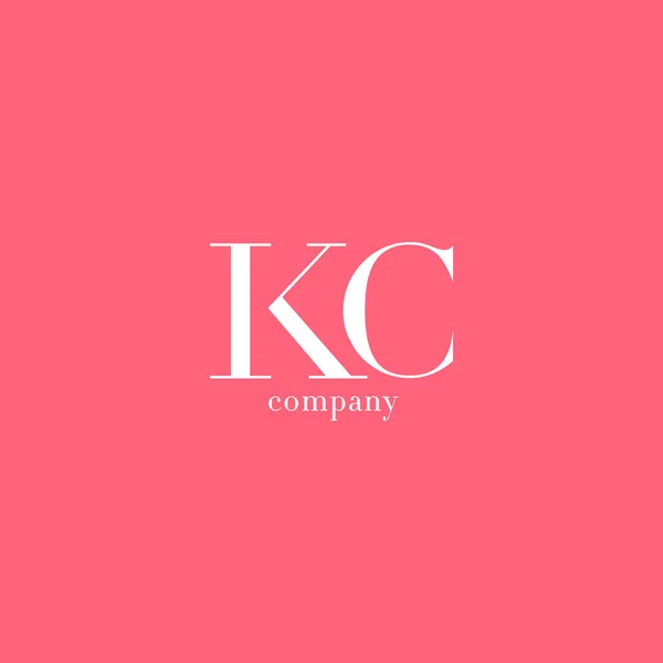 K & C logotipo da carta —  Vetores de Stock