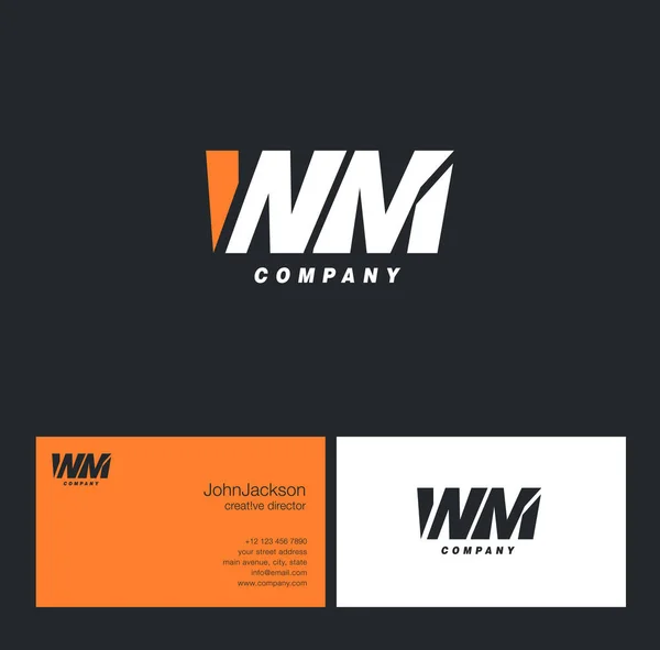 Logotipo da letra W & M —  Vetores de Stock