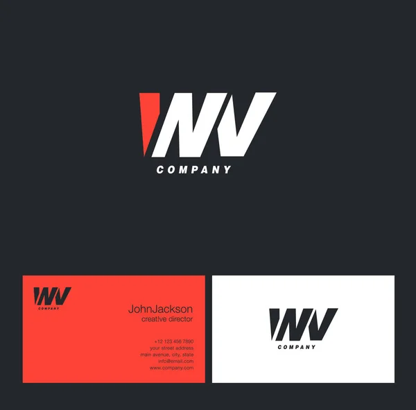 Logotipo de letra W & V — Archivo Imágenes Vectoriales