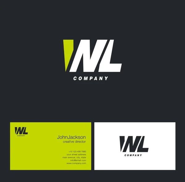 W & L Letter Logo — Stock Vector
