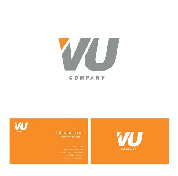 V & U Letter Logo — Stock Vector