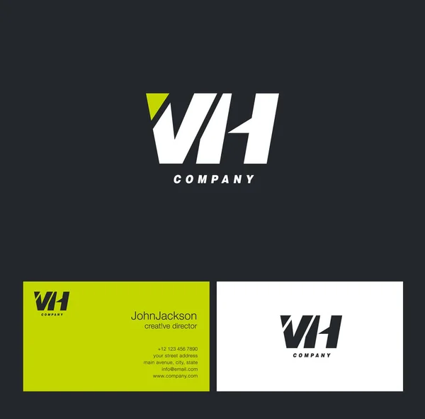 V ve H harfi Logo — Stok Vektör