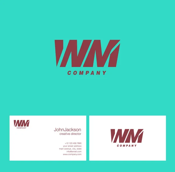 W & M Letter Logo — Stock Vector