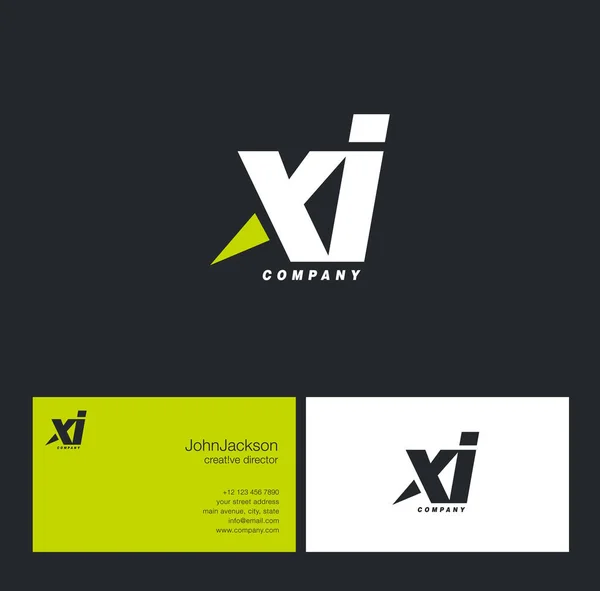 X & jag brev logotyp — Stock vektor