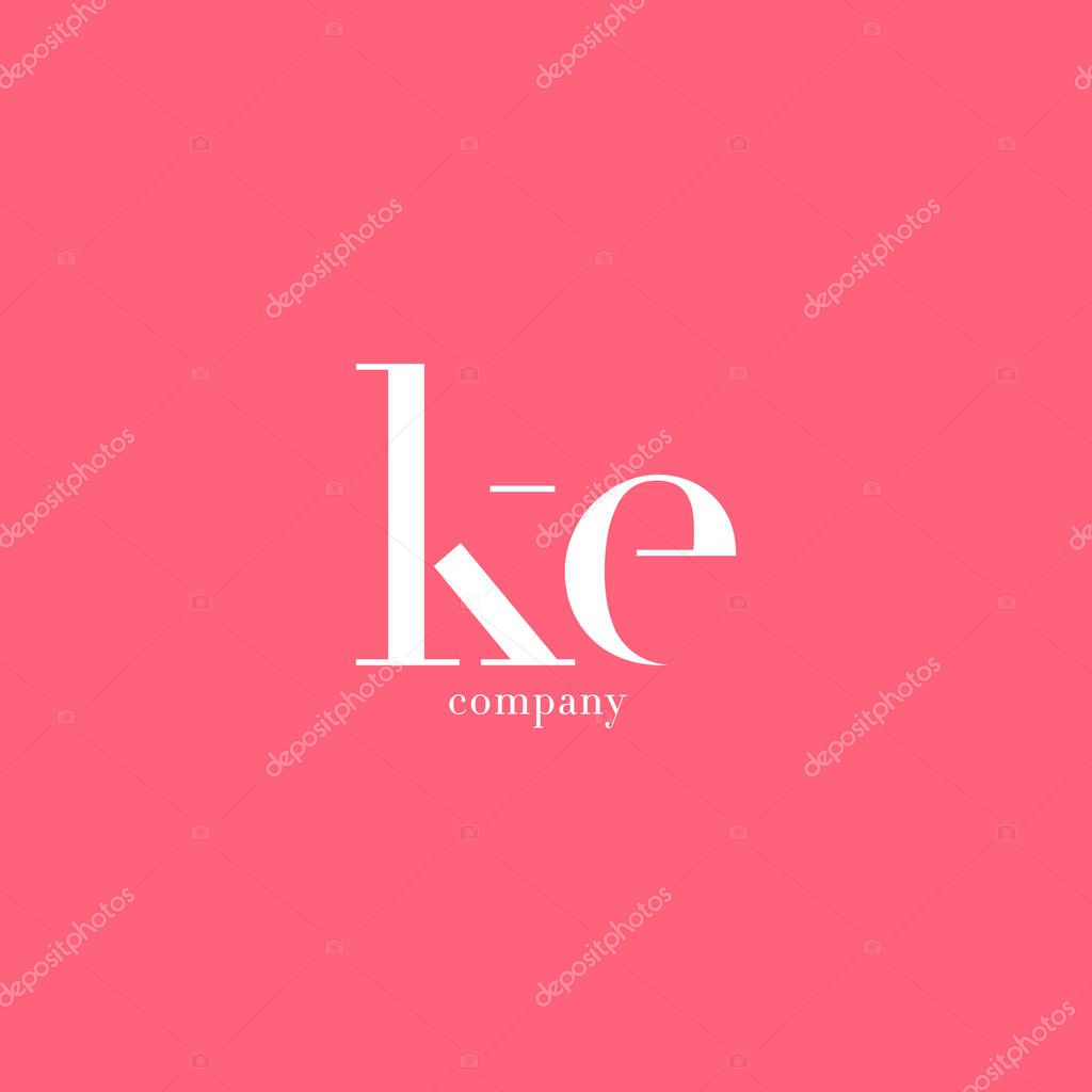 K & E Letter Logo,  Business Card Template Vector illustration
