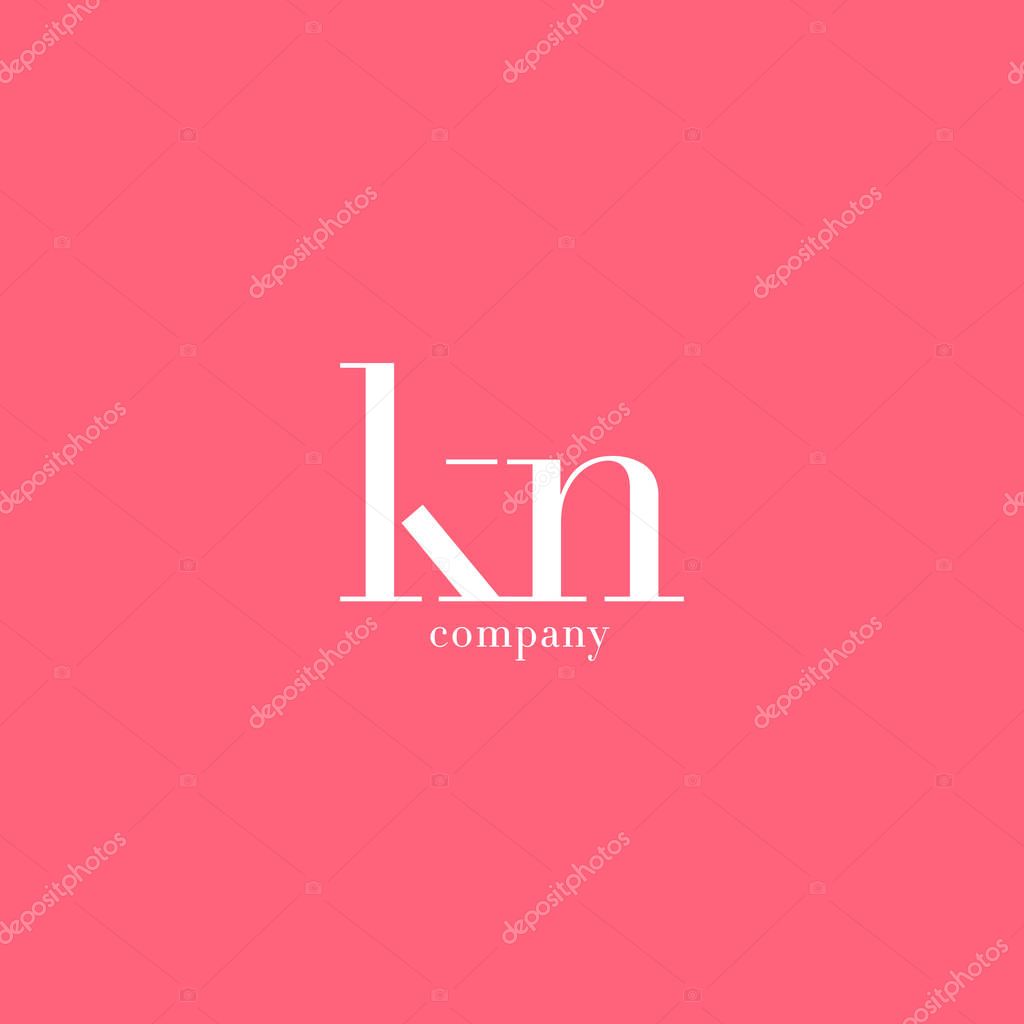 K & N Letter Logo,  Business Card Template Vector illustration