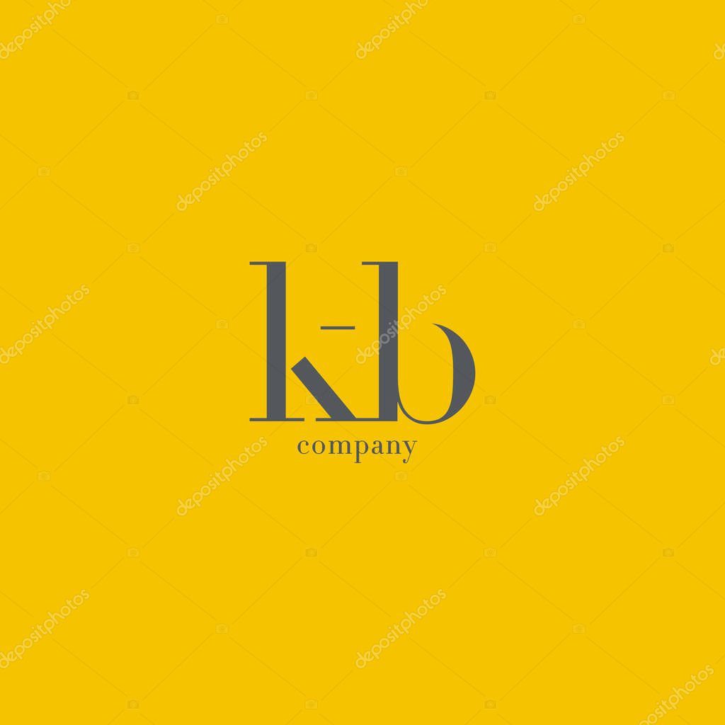 K & B Letter Logo,  Business Card Template Vector illustration