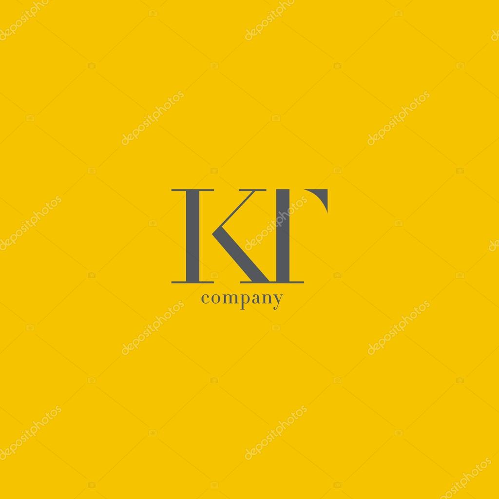 K & T Letter Logo,  Business Card Template Vector illustration
