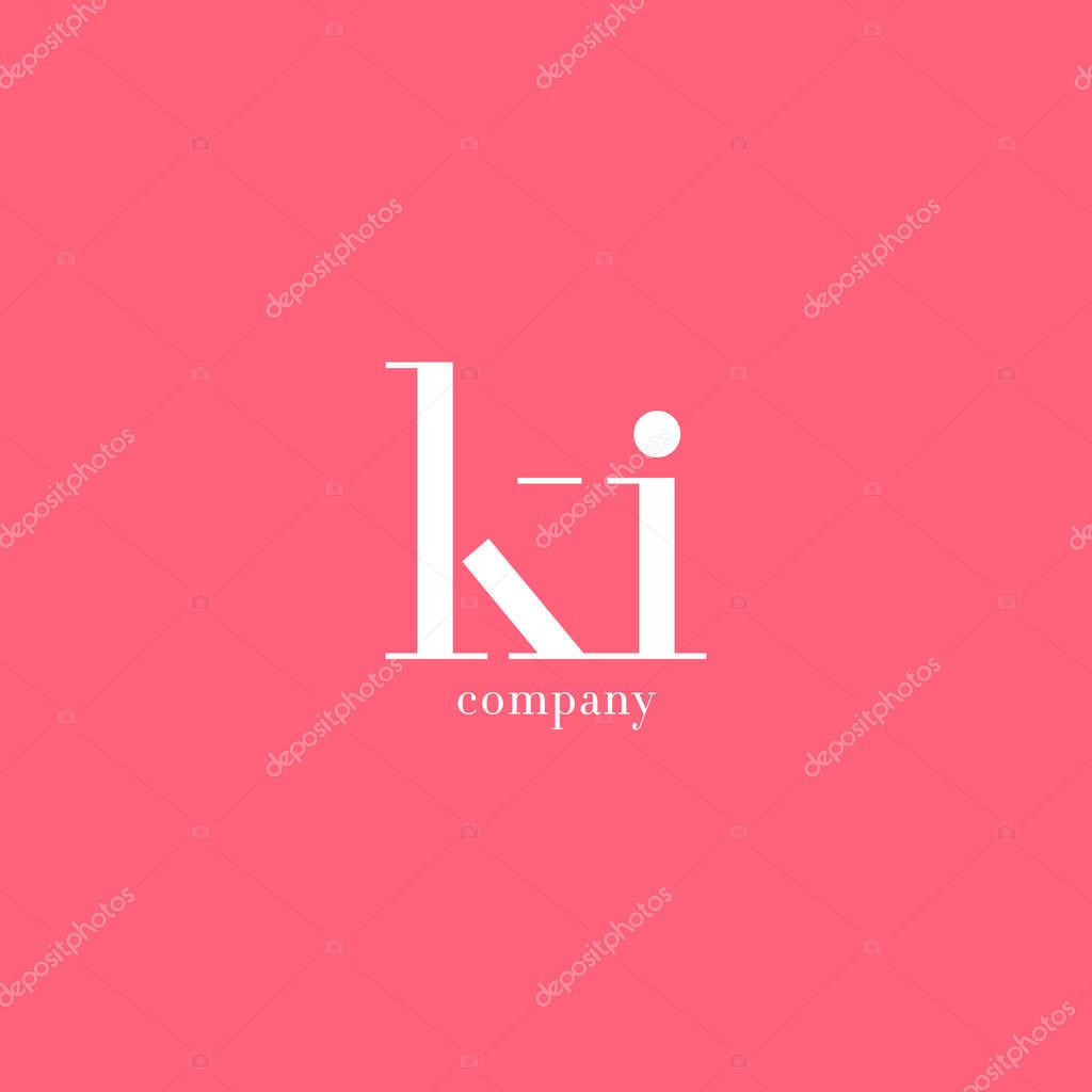 K & I Letter Logo,  Business Card Template Vector illustration