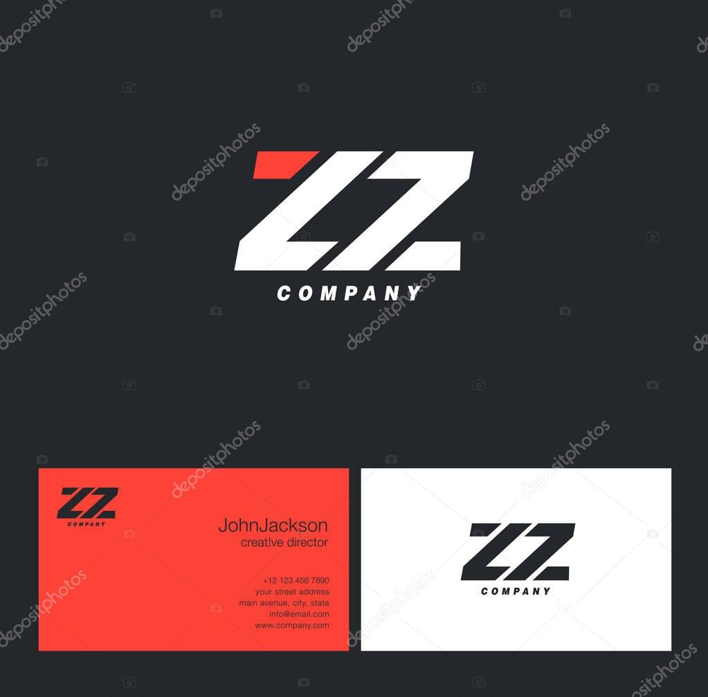 Modern Joint logo design template, letters ZZ     , vector illustration