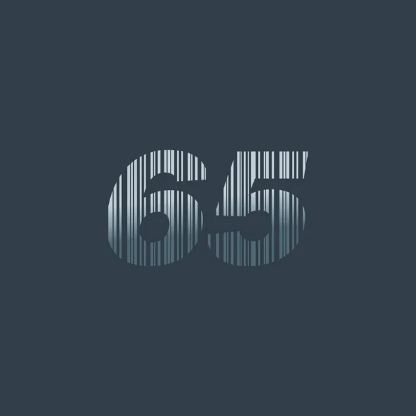 Barkod numara logosu — Stok Vektör