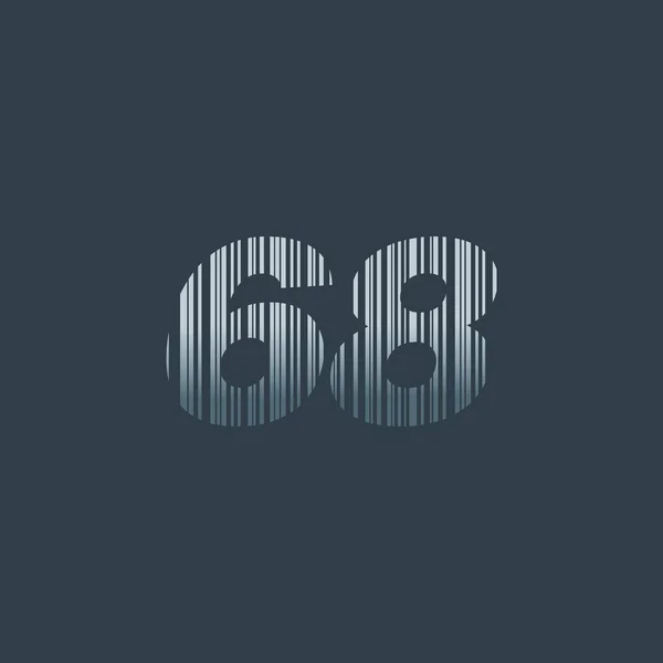 Número de código de barras logo — Archivo Imágenes Vectoriales